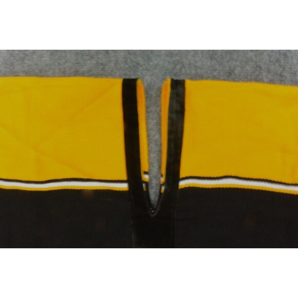 Boston Bruins NHL Black Gold Fleece Throw Blanket Poncho Shawl Pullover - Picture 4 of 5